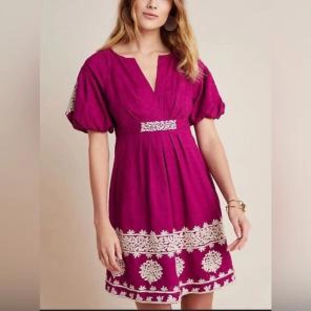 Anthropologie Orla Embroidered Dress